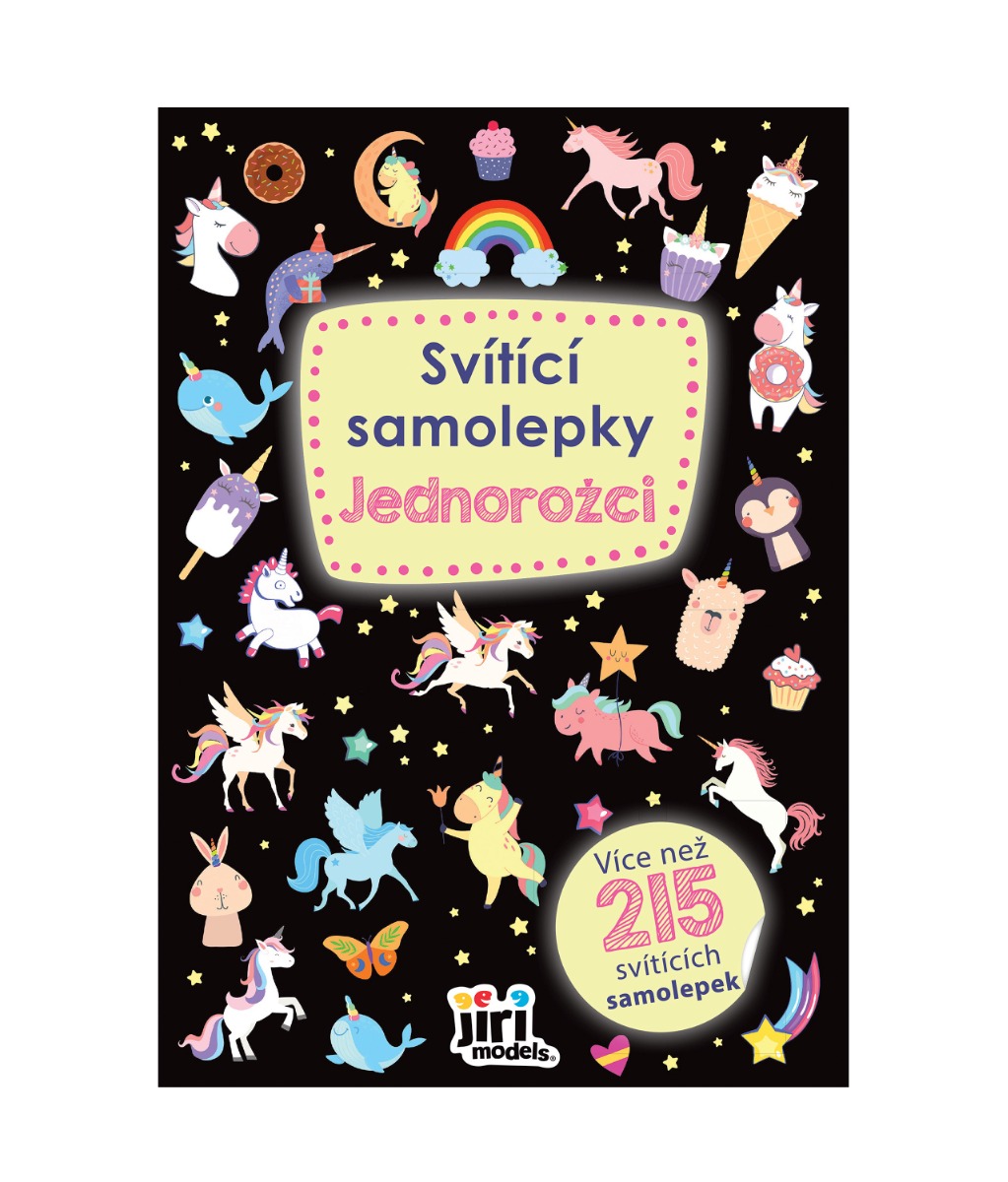 JIRI MODELS Svítící samolepky Jednorožci 1 ks