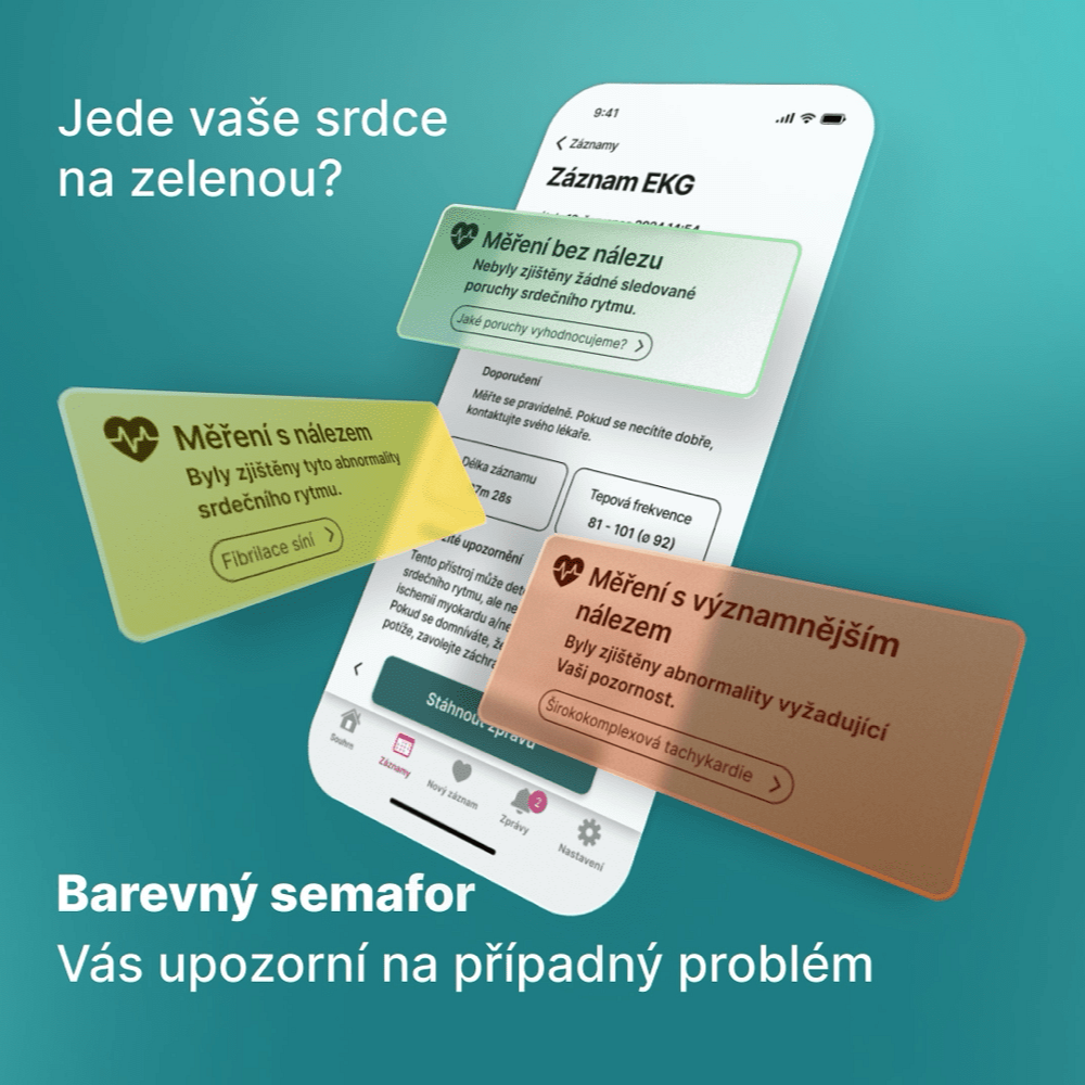 KARDI AI 6 měsíční EKG monitoring srdce M