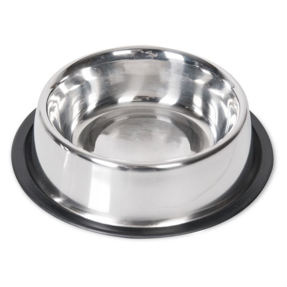 KARLIE Nerezová miska pro psy s gumovým okrajem, Velikost: S