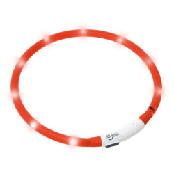 KARLIE USB Visio Light svítící obojek pro psy červený 20-70 cm