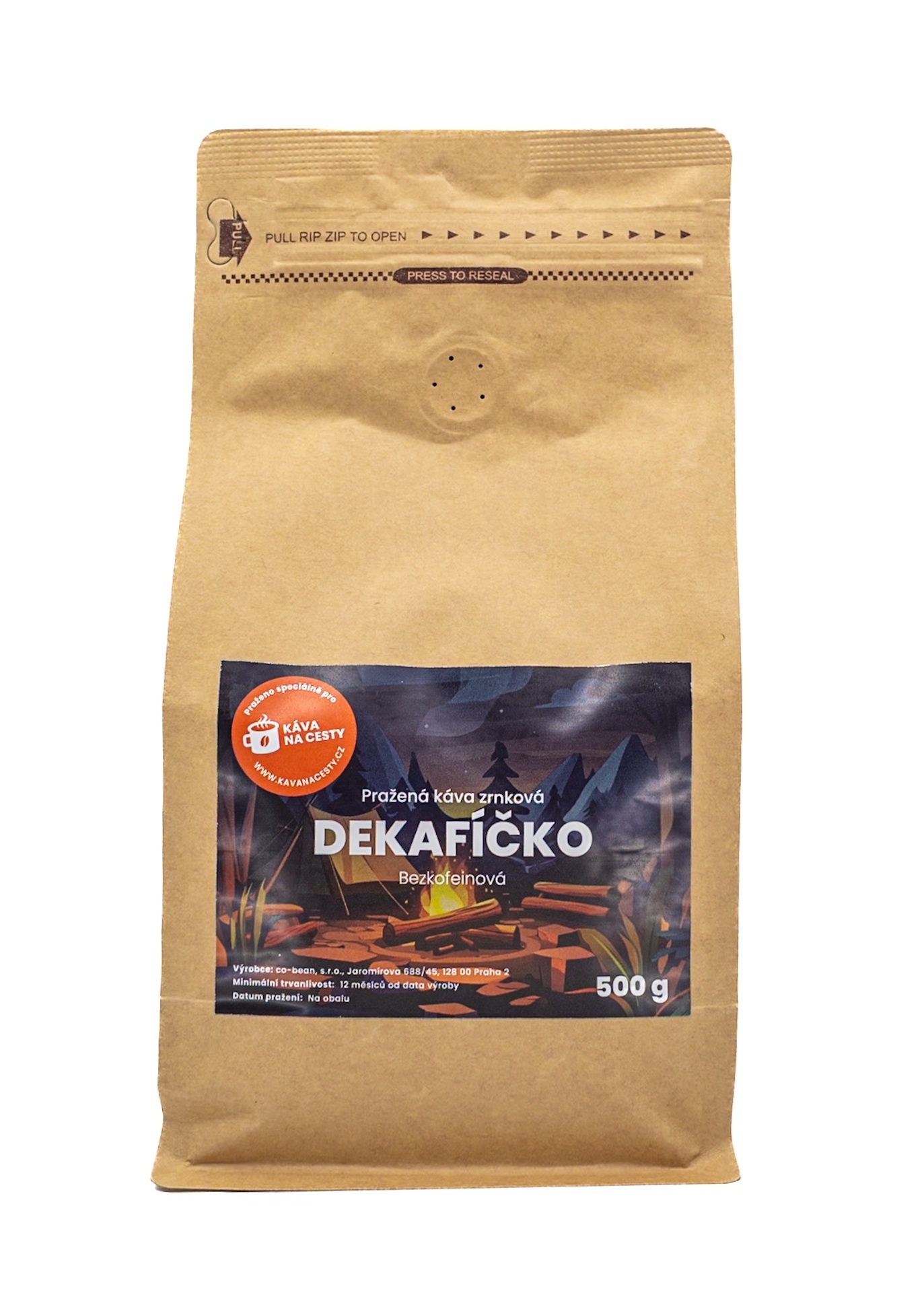 Káva na cesty Dekafíčko 500 g Zrnková káva