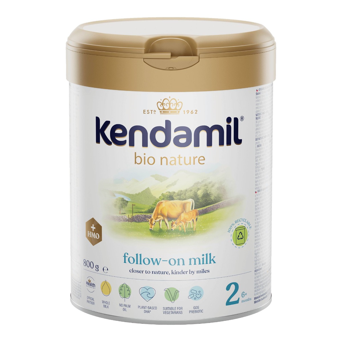 Kendamil 2 BIO Nature Kojenecké pokračovací mléko HMO+ 800 g