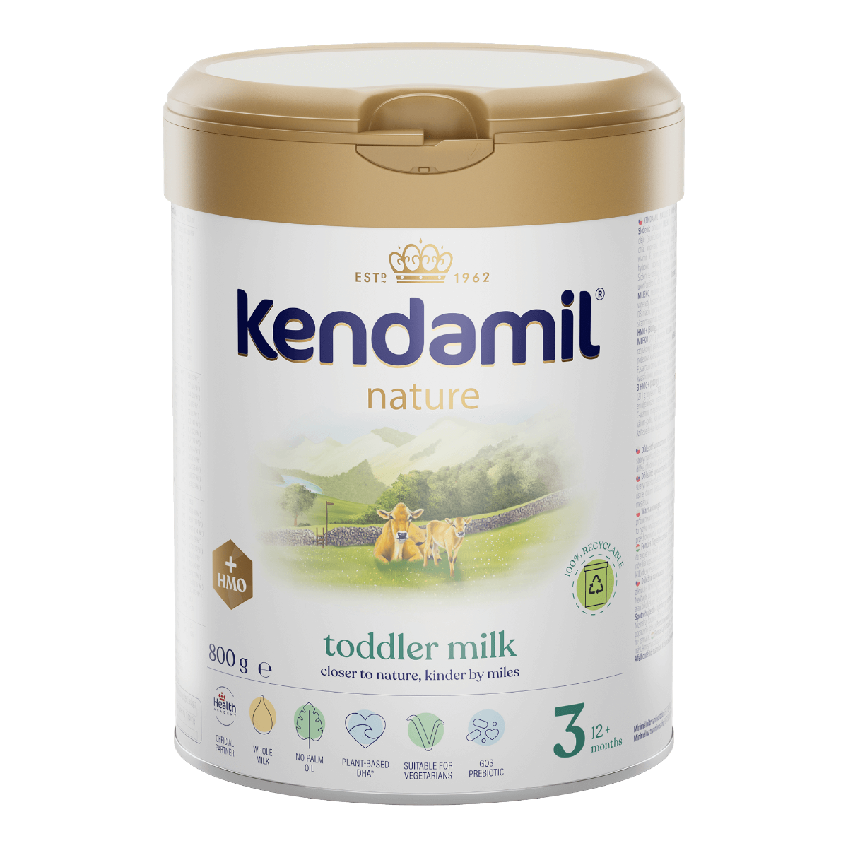 Kendamil 3 Nature Kojenecké pokračovací mléko HMO+ 800 g
