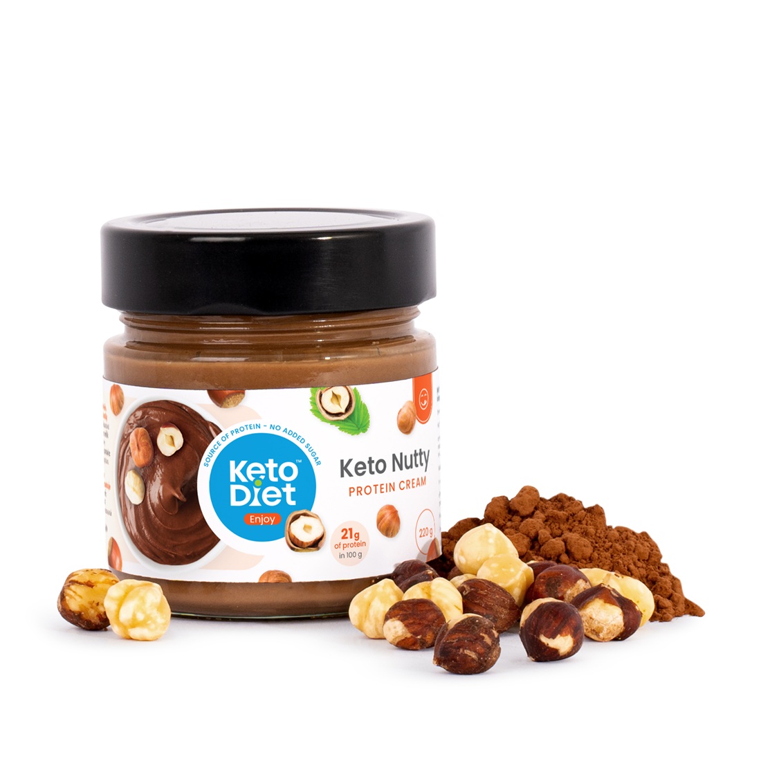 KetoDiet Keto Nutty - proteinový krém s březovým cukrem (220 g)