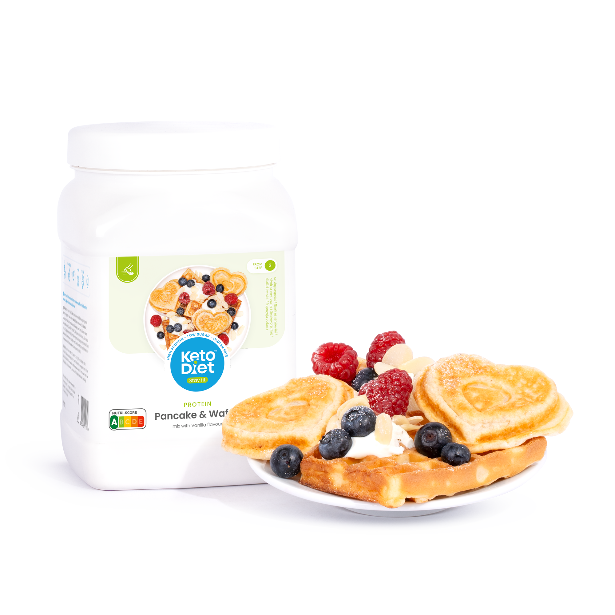 KetoDiet Proteinové lívance a vafle - příchuť vanilka (525 g)