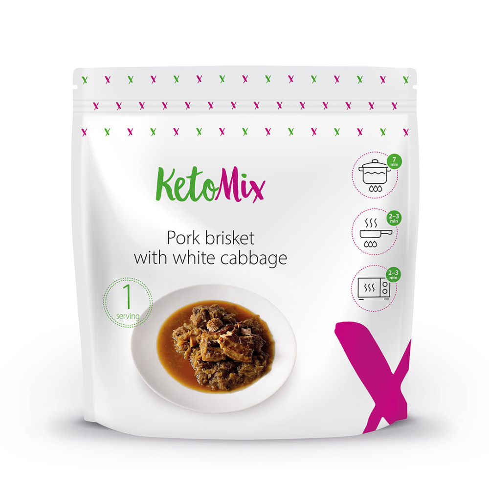 KetoMix Vepřový bůček s bílým zelím hotový pokrm 250 g