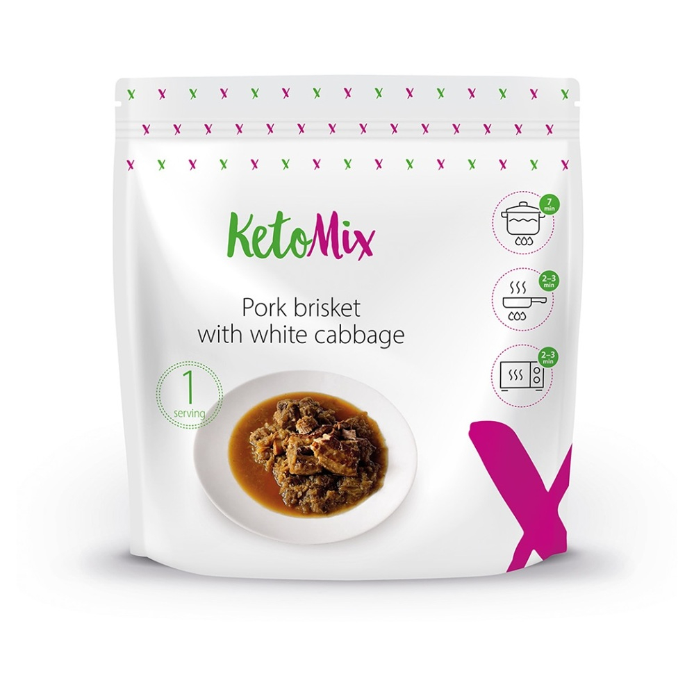 KETOMIX Vepřový bůček se zelím dietní hotové jídlo 250 g