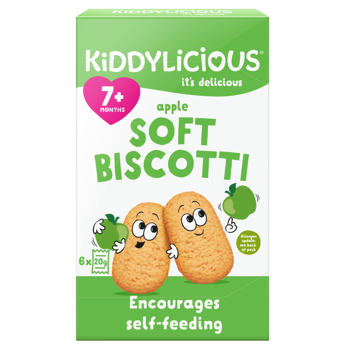 Kiddylicious Sušenky měkké jablečné 2x60 g