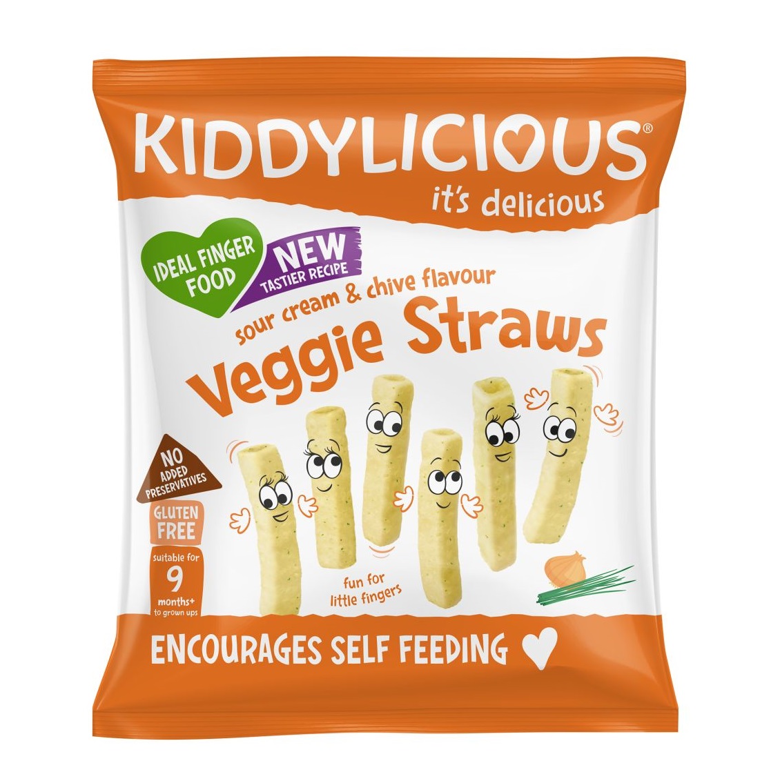 Kiddylicious Tyčinky zeleninové Zakysaná smetana a pažitka 12 g