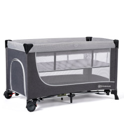 Kinderkraft select Postýlka cestovní Leody Grey, Premium