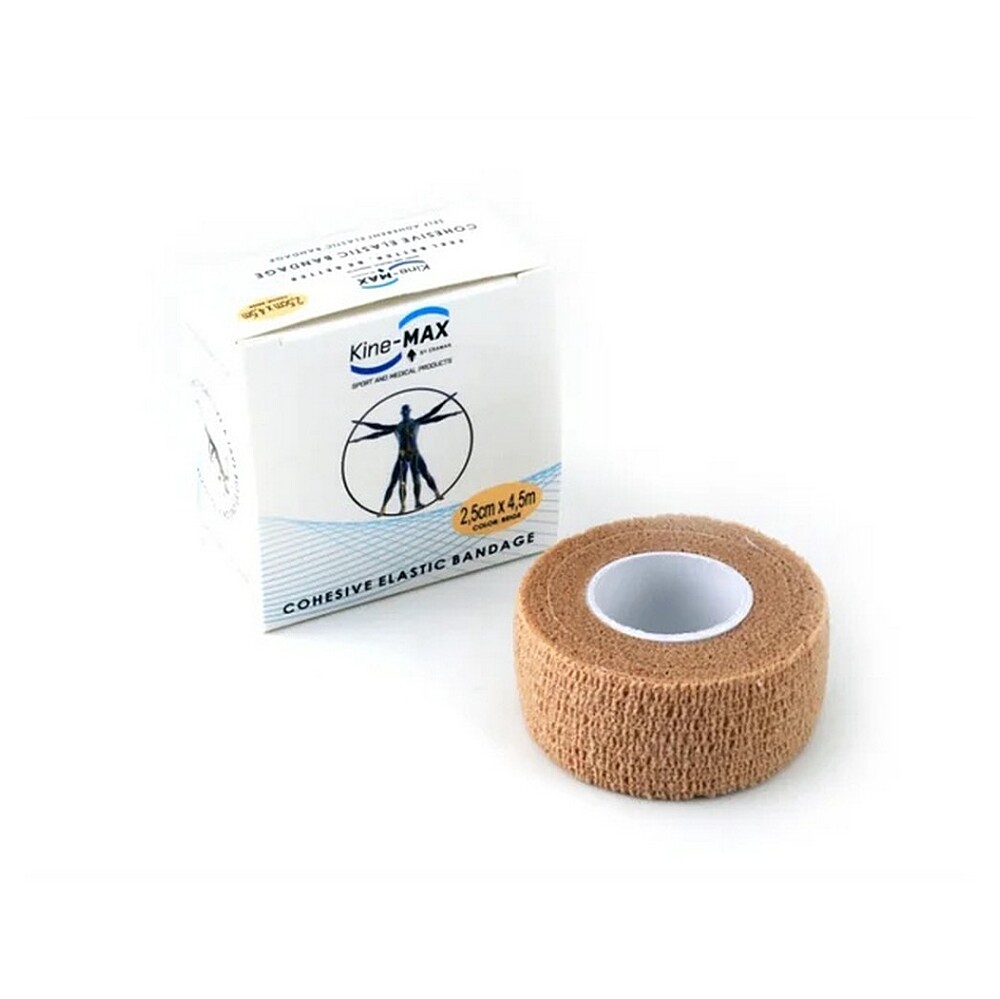 KINE-MAX Cohesive elastické samofixační 2,5cm x 4,5m tělové