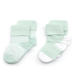 KipKep dětské ponožky Stay-on-Socks 6-12m 2páry Mint Stripes