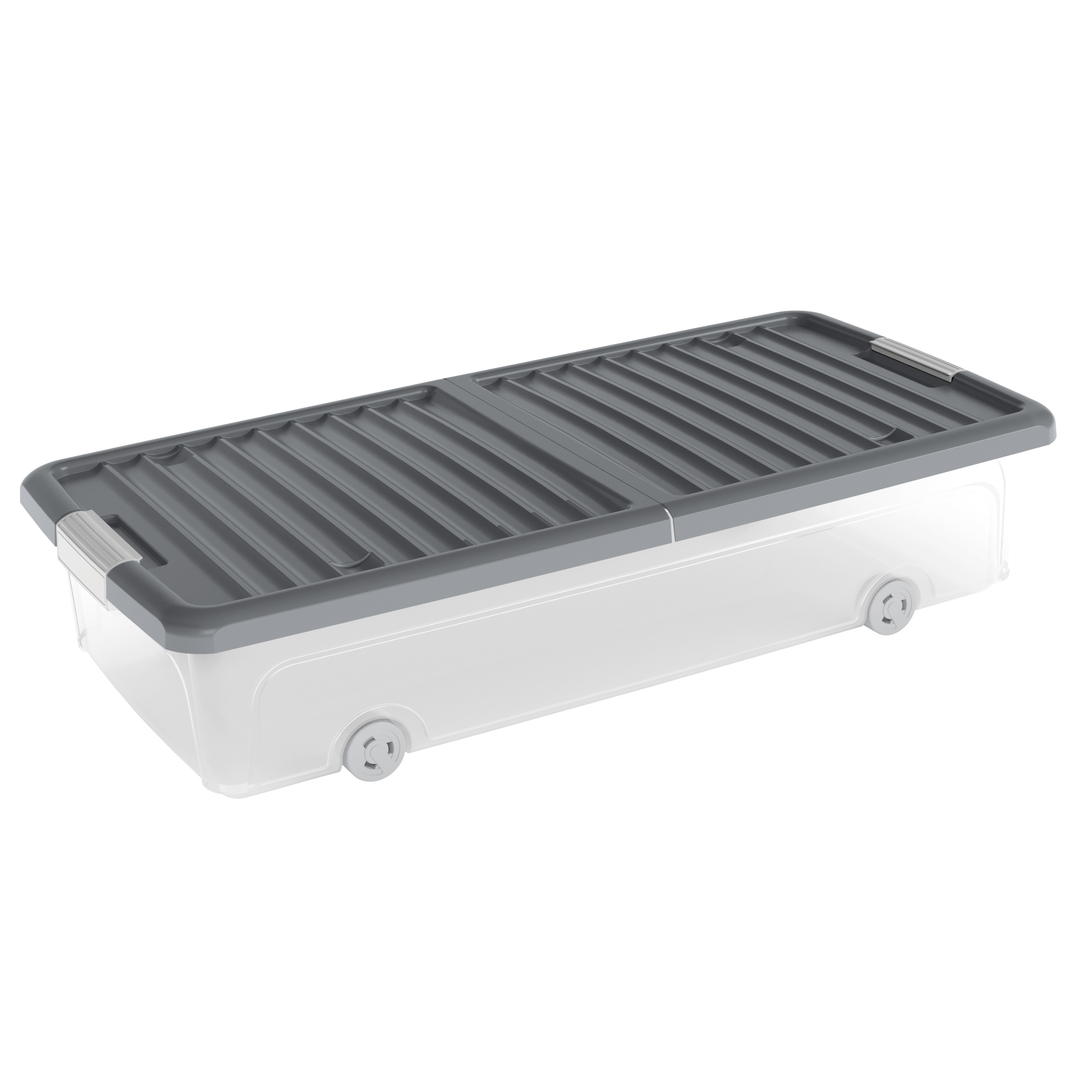 kis Box W Box Underbed L transparentní, šedé víko