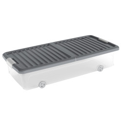 kis Box W Box Underbed L transparentní, šedé víko