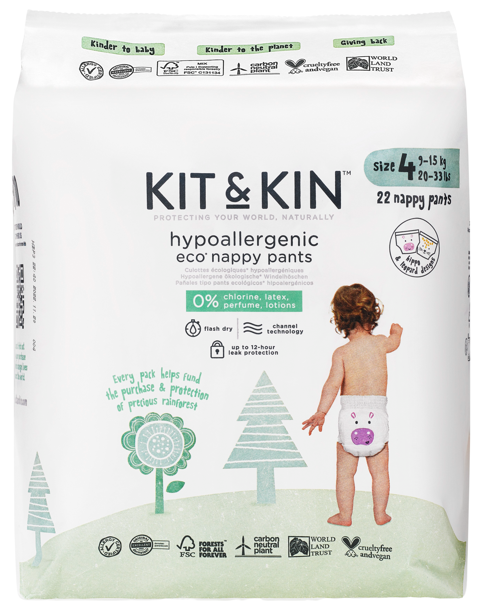 KIT & KIN Eko plenky, velikost 4 pull ups 22 ks