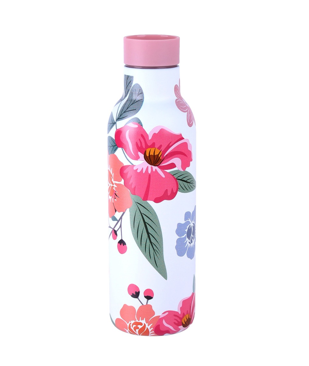 Kitchisimo Termoska 480 ml 1 ks růžová s květinami