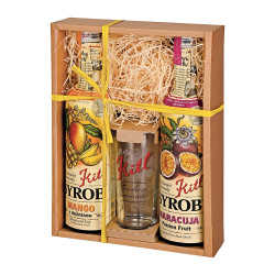 KITL Dárková kazeta se skleničkou mango + maracuja 2 x 500 ml