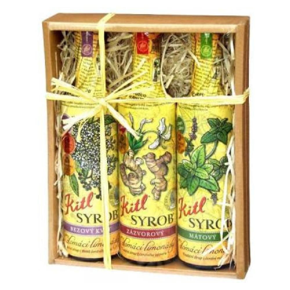 KITL Syrob Bez, zázvor a máta 3 x 500 ml DÁRKOVÉ BALENÍ