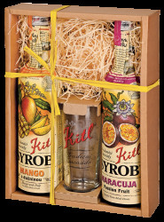KITL Syrob Mámivé Mango + Maracuja se skleničkou 2 x 500 ml
