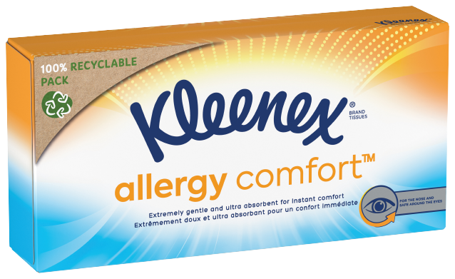 KLEENEX® ® Allergy Comfort Papírové kapesníky box 56 ks