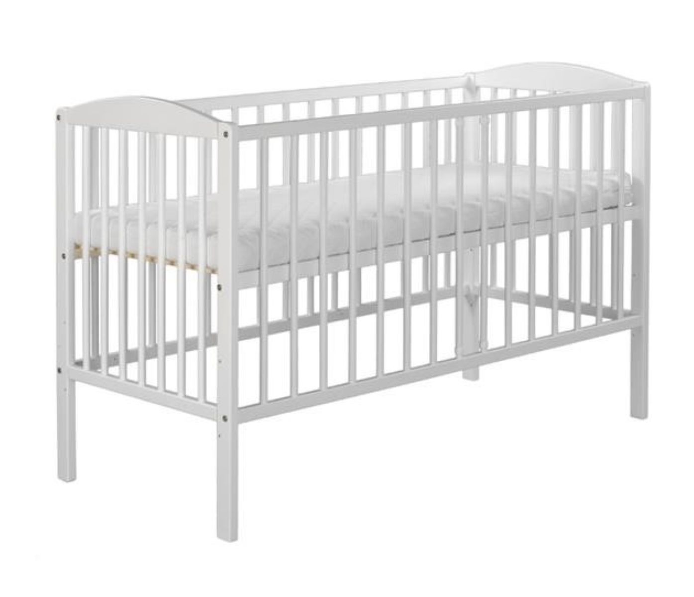 KLUPŚ Dřevěná postýlka pro miminko, 120x60 - bílá