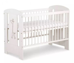 KLUPŚ Postýlka pro miminko Safari - bílá, 120x60cm