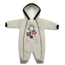 Koala Zimní kojenecká kombinéza s kapucí Star Vibes růžová, vel. 62 (3-6m)
