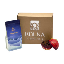 KOLNA Vánoční sada káva sáček 250 g + káva ozdoba 100 g