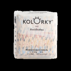 KOLORKY DAY Déšť a duhy vel. L (8-13 kg) 19 ks