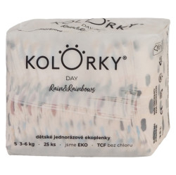 KOLORKY DAY Jednorázové EKO plenky déšť & duhy S (3-6 kg) 25 kusů