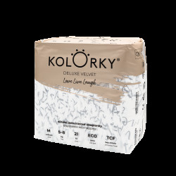 KOLORKY DELUXE VELVET Love Live Laugh vel. M (5-8 kg) 21 ks