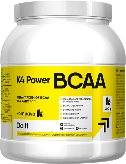 KOMPAVA K4 Power BCAA 36 dávek, mango 400 g