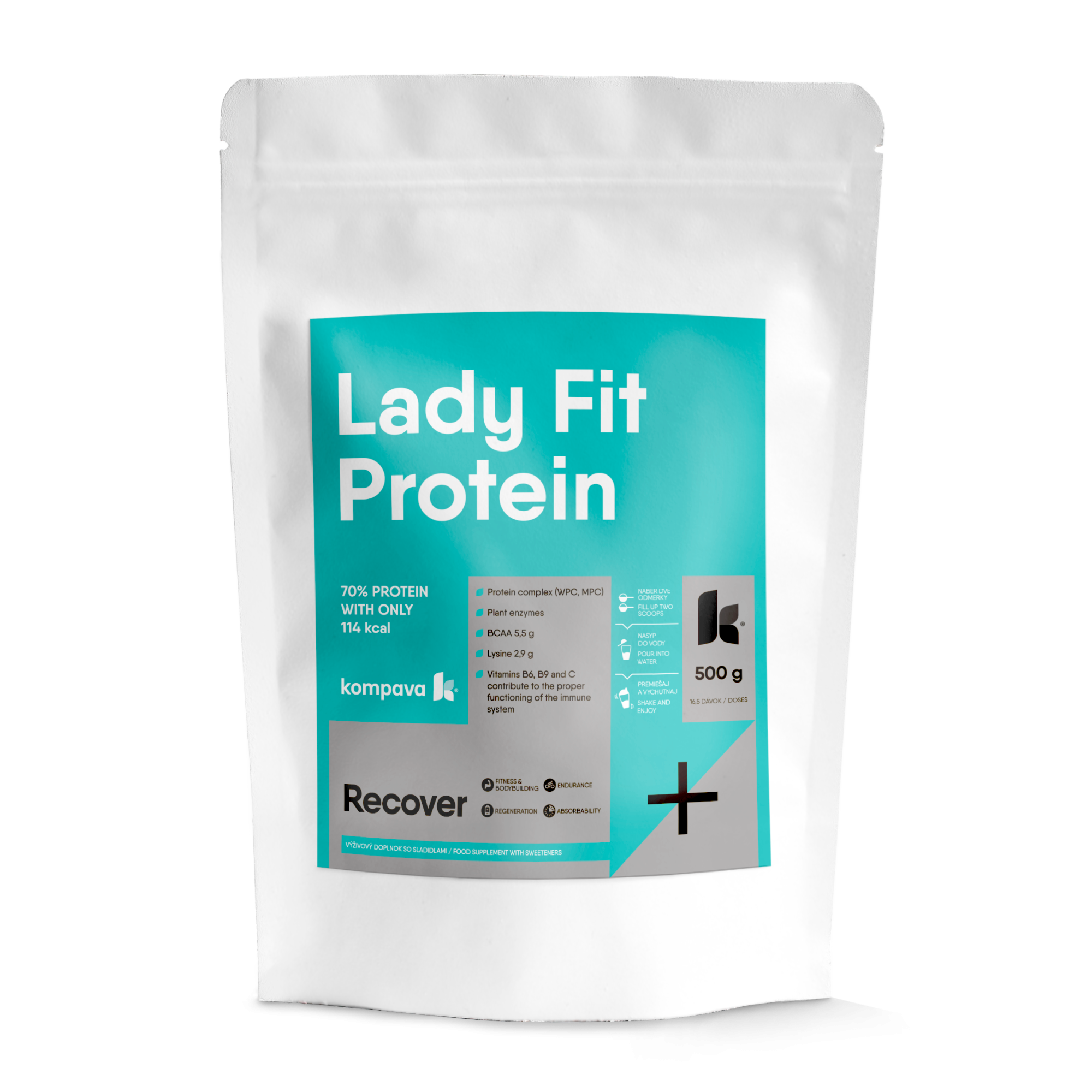 KOMPAVA LadyFit protein vanilka-smetana 500 g