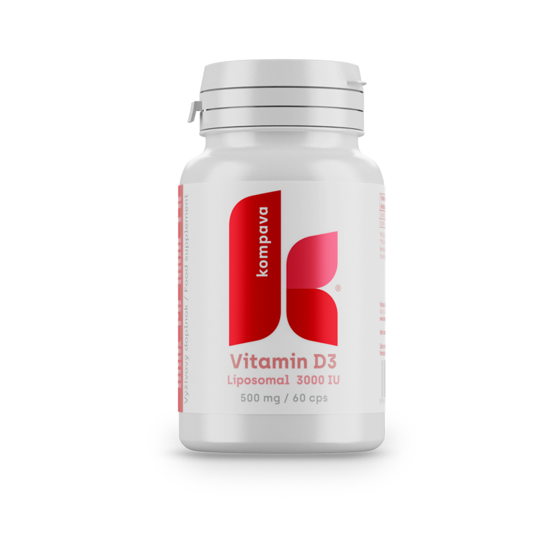 KOMPAVA Lipozomální Vitamín D3 - 60 kapslí