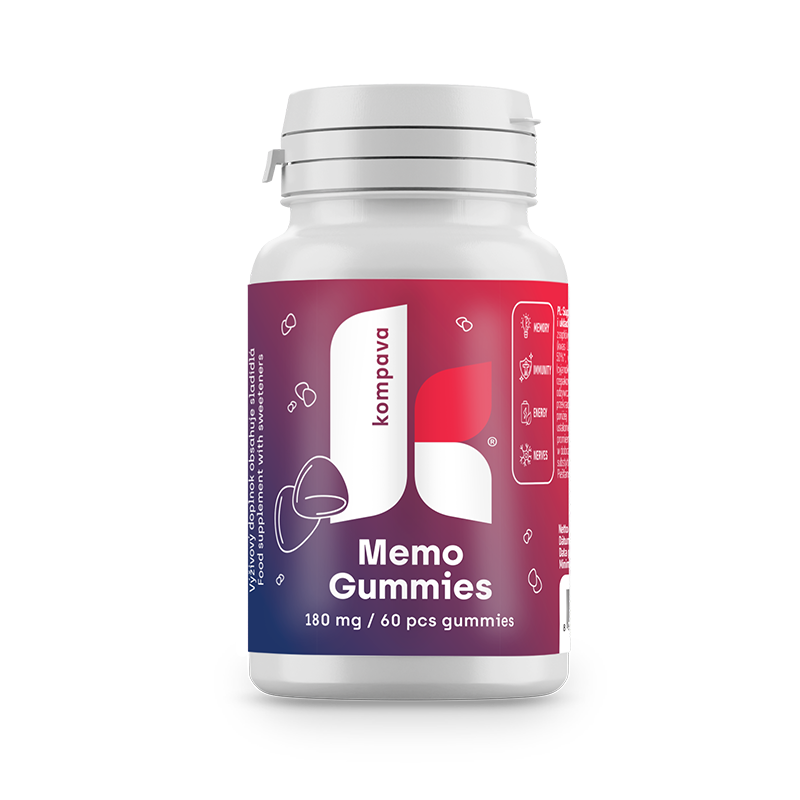 KOMPAVA Memo Gummies 180 mg / 60 cukríkov