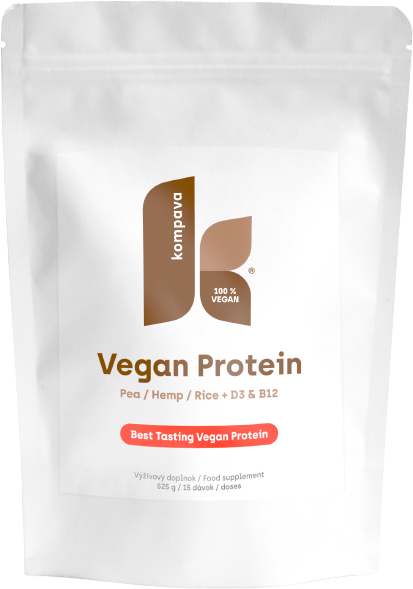 KOMPAVA Vegan Protein, Čokoláda-višeň 525 g