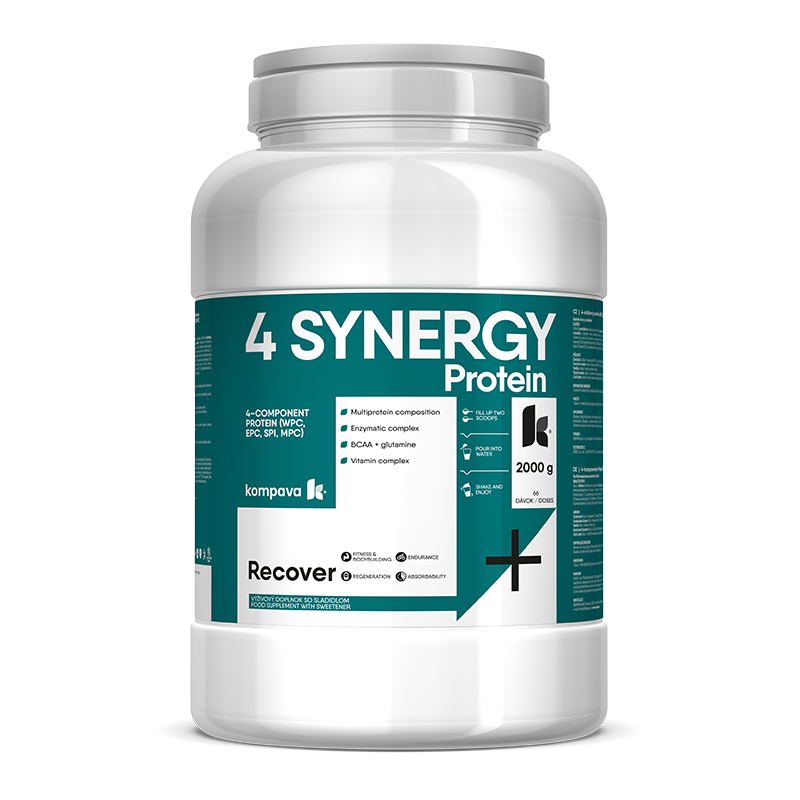 KOMPAVA VÍCESLOŽKOVÝ NOČNÍ PROTEIN 4 SYNERGY Protein karamel 2000g/66 porcí