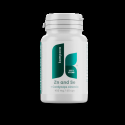 KOMPAVA Zinek a selen CORDYCEPS SINENSIS 450 mg / 60kapslí