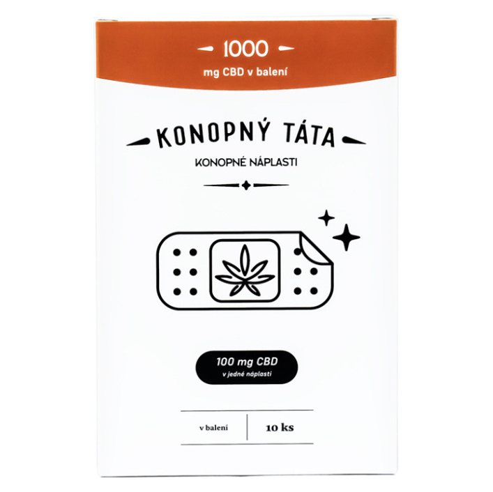 KONOPNÝ TÁTA CBD náplasti 100mg 10 kusů
