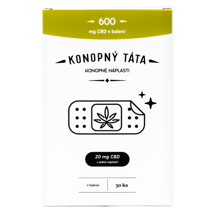 KONOPNÝ TÁTA CBD náplasti 20mg 30 kusů