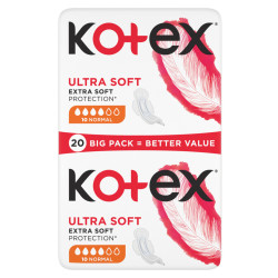 KOTEX Ultra Soft Dámské hygienické vložky Normal 20 kusů