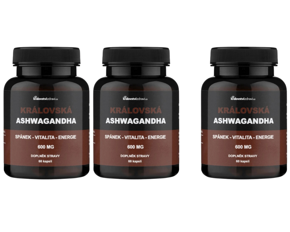 Království zdraví 2+1 Královská Ashwagandha 600 mg, extrakt z Ašvagandy