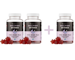 Království zdraví 2+1 Královský želé pro podporu hlubokého spánku, 3x60 gumových bonbónů