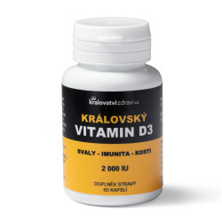 Království zdraví Královský Vitamin D3, 2000 IU, 60 rostlinných kapslí