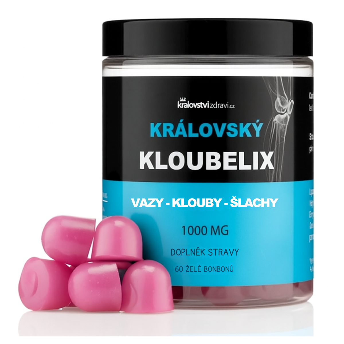 královstvízdraví Královský Kloubelix, kloubní výživa 500 g, 60 želé