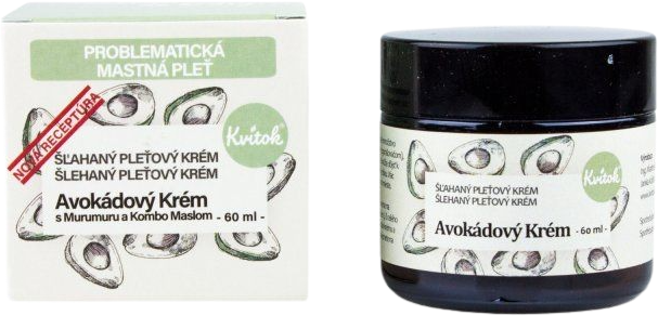 KVITOK Avokádový krém pro mastnou a problematickou pleť - nová receptura 60 ml