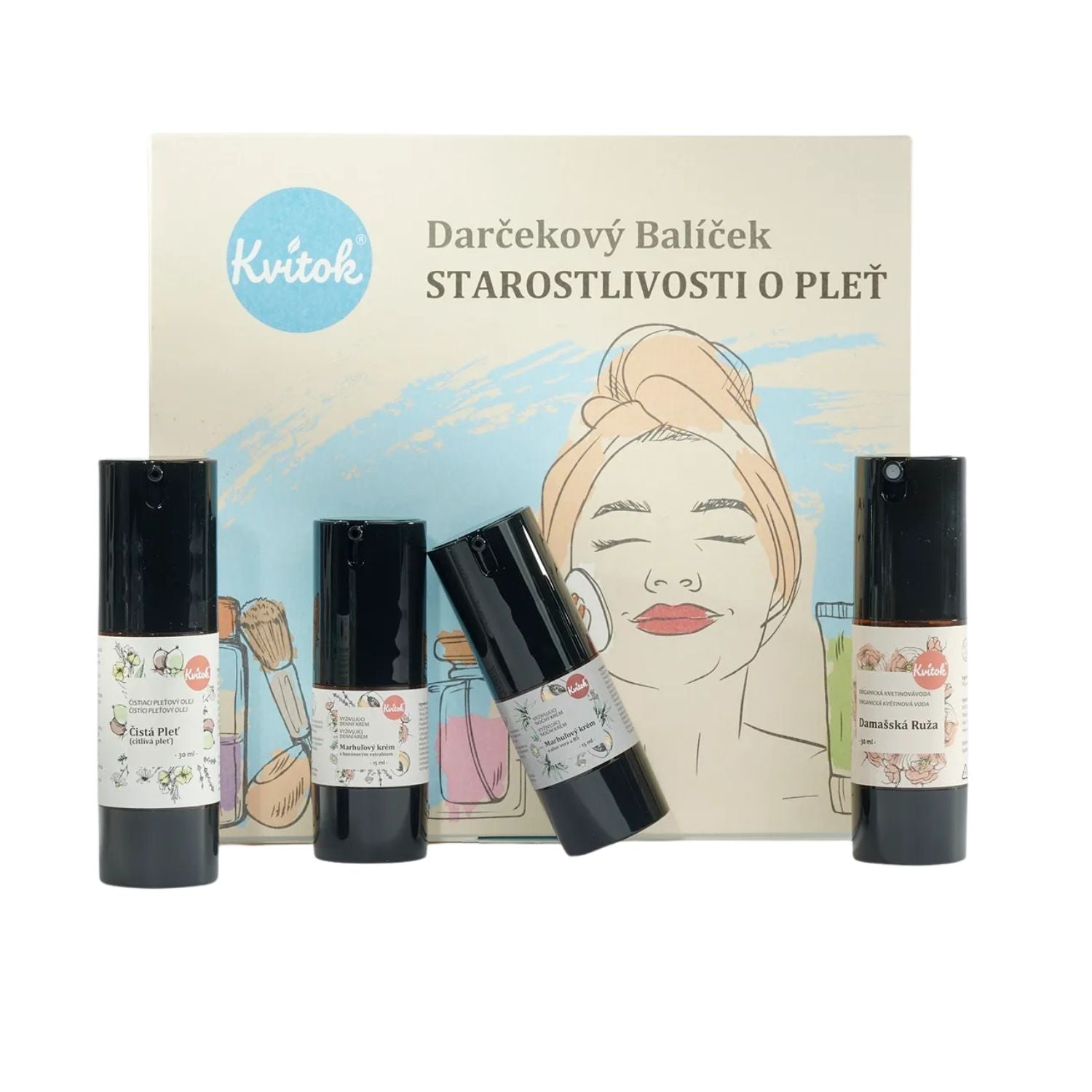 Kvitok Dárkový kosmetický balíček Péče o suchou a citlivou pleť
