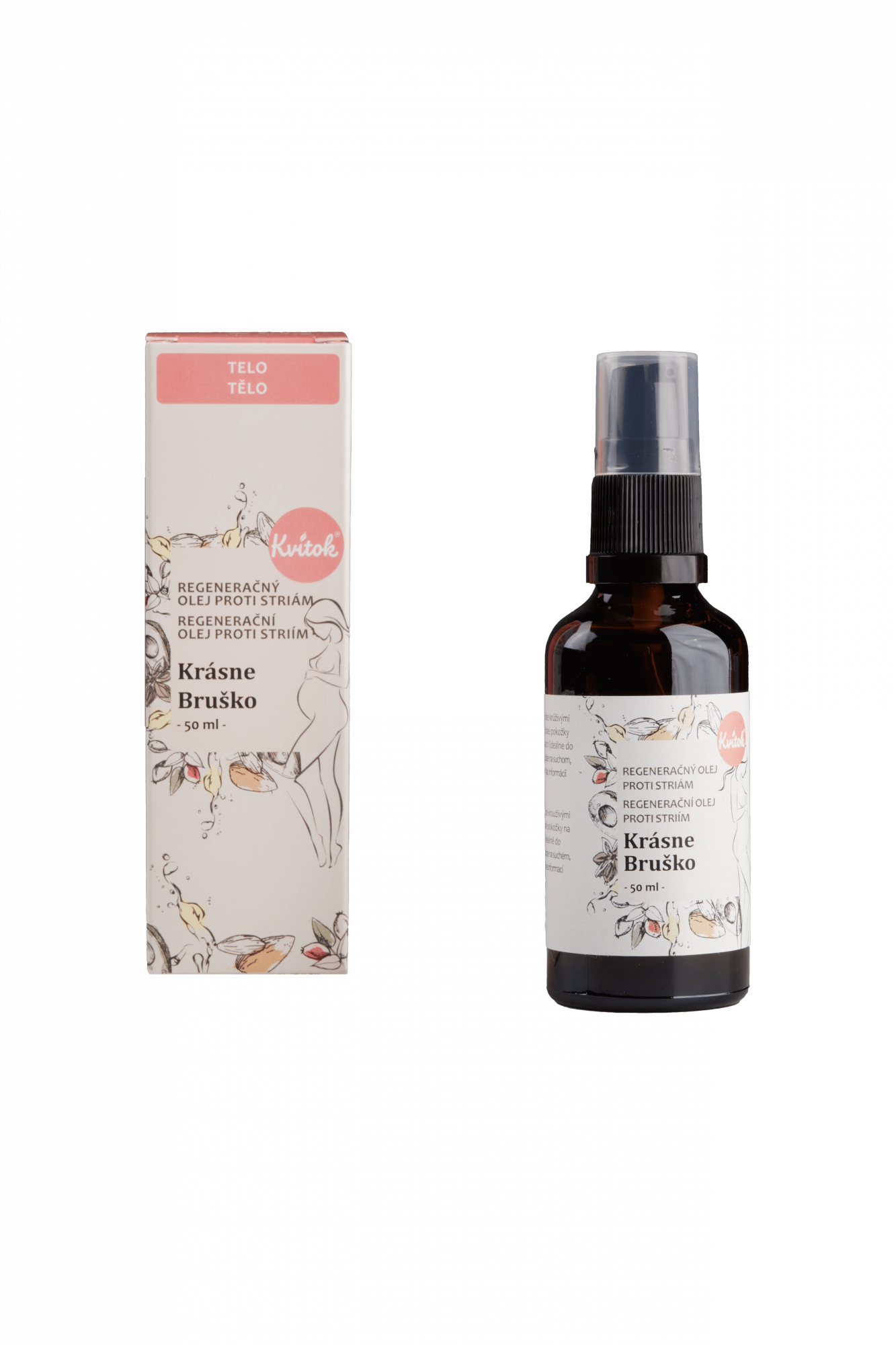 Kvitok Regenerační olej proti striím Krásné bříško (50 ml)