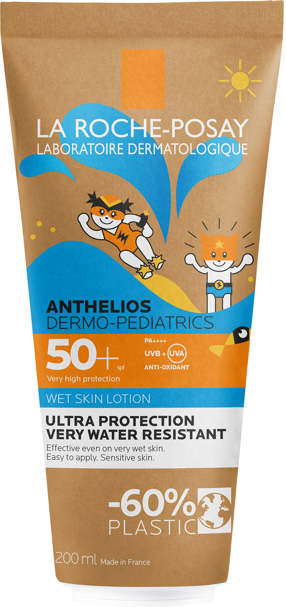 LA ROCHE-POSAY Anthelios Dermo-Pediatrics mléko na vlhkou pokožku SPF50+, 200 ml