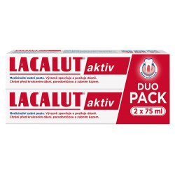LACALUT Aktiv Zubní pasta duopack 2 x 75 ml, poškozený obal